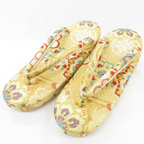 Children for sandals for girls' sandals colored, flower text brocade Japanese pattern 21cm girl Shichigosan New Year celebration Japanese accessory