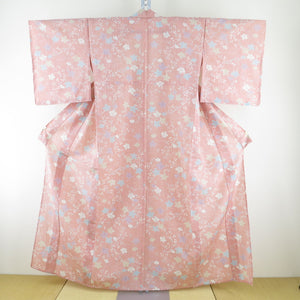 Komon Summer Kimono Pink Flower Status (from the shoulder) Approximately 4 shaku 2 inch 5 minutes (161.5cm) Bee collar