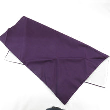 Load image into Gallery viewer, Other accessories Pure Kaga Kaga Hakusan Tsumugi Furoshi Fukusa set purple plain silk 100 % wooden box Furoshiki Japanese accessories