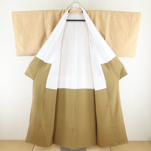 小紋 紬地 花丸 作家物 正絹 袷 広衿 カジュアル 仕立て上がり  身丈152cm 美品