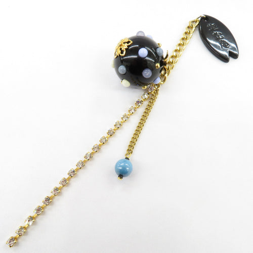 Matsumatsu -an Bushiro Japanese small Japanese accessory band decoration Colorful large ball nede black beads chain rhinestone accessory casual kimono beautiful goods