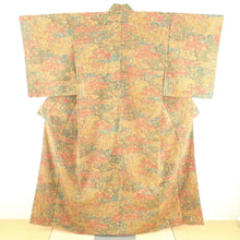 Load image into Gallery viewer, Komon Brown Flower Sarasa Pure Silk Pure Lined Bee Back Collar Casual Tailor