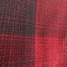 画像をギャラリービューアに読み込む, ウール着物 単衣 赤・黒色 市松柄 織り文様 バチ衿 カジュアルきもの 仕立て上がり 身丈151cm 美品