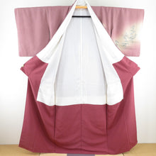 Load image into Gallery viewer, Visit clothes Same Shark Komonkara Kimbun Bun Purple Pure Silk Wide Collar Sword Gate Crest One Crest Semi -Formal Tailor