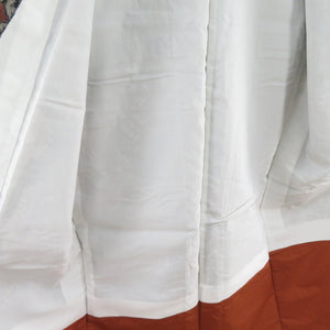 紬 着物 華紋 織り文様 袷 バチ衿 黒色 正絹 カジュアル着物 仕立て上がり 身丈156cm 美品