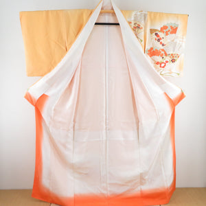 Visit Dressing Fan Palace Foil Orange Silk Pure Silk Wide Collar No Semi -formal tailoring up 162cm