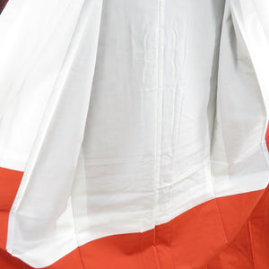 紬 着物 アンサンブル 亀甲に花菱 正絹 赤黒色 袷 広衿 羽織セット カジュアル着物 仕立て上がり 身丈168cm