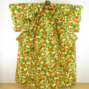 Wool kimono Kimono Kimono Yellow Flower Pattern Women Bee Casual Casual Kimono Tailor