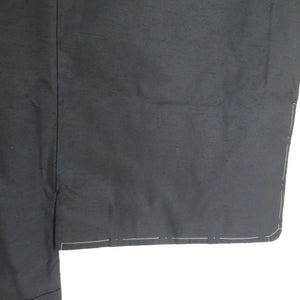男着物 アンサンブル 紬 袷 紺色 絹交織 男性用きもの メンズ 仕立て上がり 和服 男物 カジュアル 身丈133cm 美品