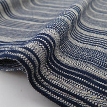 Load image into Gallery viewer, Hagile Shijira weaving 50cm x 108cm cotton 100 % cotton fabric Japanese material for gray blue bags, accessories, patchwork