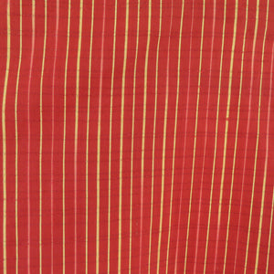 ウール着物 単衣 赤色 縞柄 織り文様 バチ衿 カジュアルきもの 仕立て上がり 身丈160cm 美品