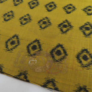 Reflection Antique Enti -Sen Silk Rin and round yellow kimono Fabric Retured Retro length 11m