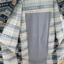 Load image into Gallery viewer, Waller Wool Men&#39;s stripes for men&#39;s stripes blue gray single garment long undergarment Casual men&#39;s kimono 146cm beautiful goods