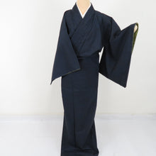 Load image into Gallery viewer, Tsumugi Kimono Original Amami Oshima Tsumugi Mud Dye Dye Catus Type Tissing Popular Popular Popular Lined Collar Black Black Pure Silk Casual Kimono Tailor