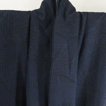 Load image into Gallery viewer, Tsumugi Kimono Original Amami Oshima Tsumugi Mud Dye Dye Catus Type Tissing Popular Popular Popular Lined Collar Black Black Pure Silk Casual Kimono Tailor