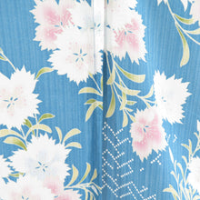 Load image into Gallery viewer, Summer kimono Komon Washable kimono single garment Nadeshiko pattern Light blue x light pink bee collar polyester 100 % Casual summer height 167cm beautiful goods