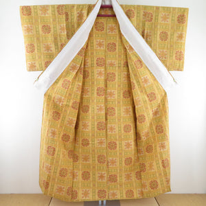 Tsumugo Kimono Kimono Kimono Lattice Woven Popular Pure Collar Pure Silk Owaln Casual Casual Casual Kimono Tailor