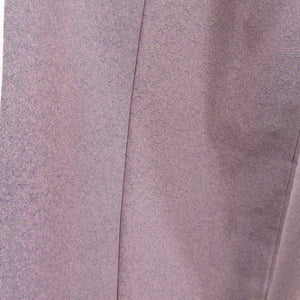 Komon flower arabesque pure silk pure silk purple wide collar lined Casual tailoring kimono 152cm beautiful goods