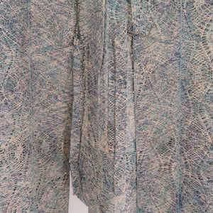 Kimono Court Summer Lace Coat Pure Silk Mud Dyeing Summer Cream X Mint X Mint Pure Silk 92cm Beautiful goods