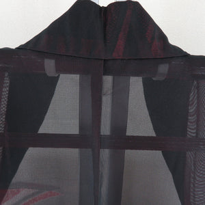 Summer kimono Single Character Shaku Bachi Collar Rhinocardi Pure Silk Red -Purple Summer Tailor