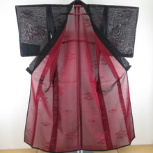 Load image into Gallery viewer, Summer kimono Single Character Shaku Bachi Collar Rhinocardi Pure Silk Red -Purple Summer Tailor