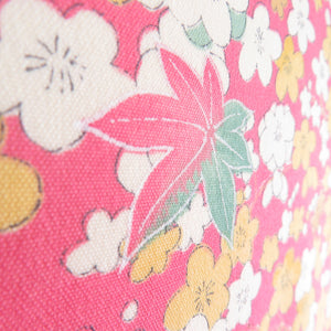 ウール着物 袷 ピンク色ｘ黄色 小梅模様 広衿 カジュアルきもの 仕立て上がり 身丈160cm