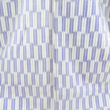 Load image into Gallery viewer, Wool kimono single clothes white x purple arrow flew pattern Yasuri pattern pattern Bee collar casual kimono tailor