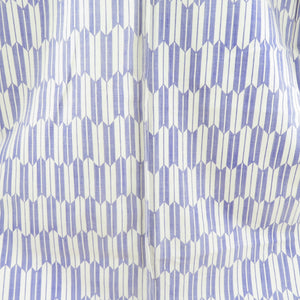 Wool kimono single clothes white x purple arrow flew pattern Yasuri pattern pattern Bee collar casual kimono tailor