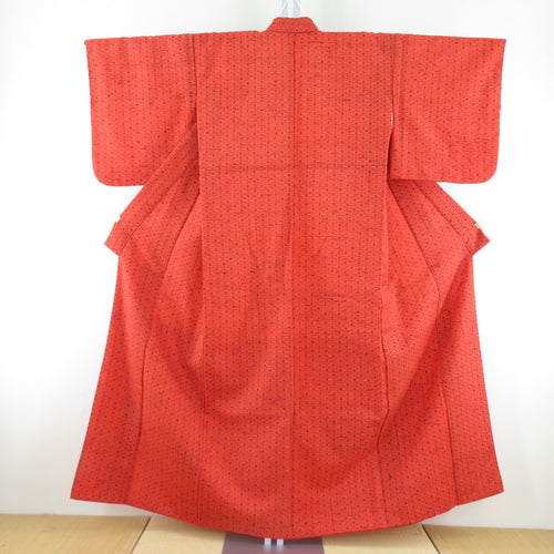 Wool kimono Lined orange hemp leaf pattern Bee collar Casual Kimono Kimono 154cm beautiful goods