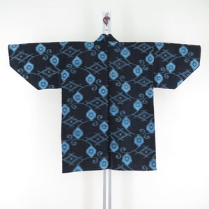 Haori Antique Cotton Navy Blue Kira Karaba on the Ryoshin Aizen Retro Taisho Roman Romance 83cm