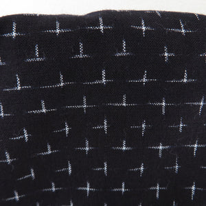 羽織 アンティーク 木綿 紺黒色 十字絣 袷 昭和レトロ 身丈79cm