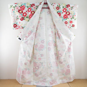Hiromichi nakano Hiromitinakano Komon Washable kimono pattern white lined lined wide collar M size polyester 100 % Casual height 161cm