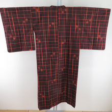 Load image into Gallery viewer, Kimono Court Road Middlewear / Long Road 2 pieces Set Tsumugi Lattice Court Brown Pure Silk Outpo