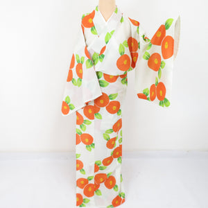 Summer kimono Komon Kimono Washing Kimono Camellia Public Paldan Pale Clothing Bachi Bachi Collar F Size polyester 100 % Casual Summer Numbers 166cm