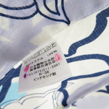 Load image into Gallery viewer, Summer kimono Komon Washable kimono Narcissus white single garment collar F size polyester 100 % Casual Numbers Palley 163cm