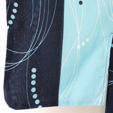 Load image into Gallery viewer, Summer kimono Komon Kimono Washable kimono polka dot sentence pattern Light blue / Navy single clothes Bachi collar F size polyester 100 % Casual Summer Numbers 165cm