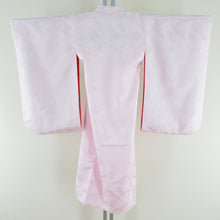 Load image into Gallery viewer, Children&#39;s kimono cracked undergarment single girl one body polyester pink color string with pink string girl Shichigosan celebration of Shichigosan Celebration Children