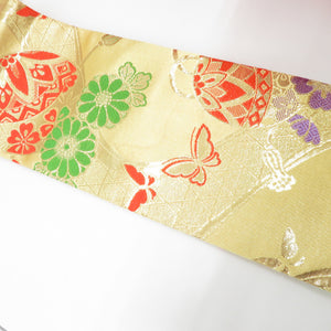 Children's kimono girl Hakosako set 8 -point set gold ground butterfly / her pattern small size Shichigosan