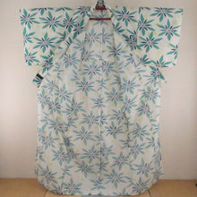 Load image into Gallery viewer, Summer kimono Komon Washable kimono Mai Shiraishi Mai Shiraishi Nogizaka46 Polka Dota pattern White x turquoise Color Bachi collar polyester 100 % Casual Summer Summer
