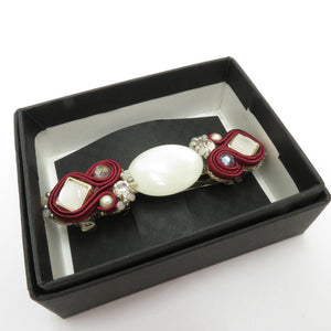 Hair ornaments / hairdresser Valletta Soutasier Wine Red x White Bead Casual Accessories Crafts Normal Kimono Kimono