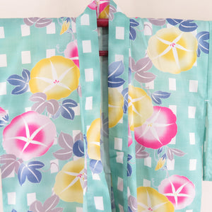 Summer kimono Komon Washing Kimono Mai Shiraishi Mai Shiraishi Mai SHIRAISHI NOGIZAKA46 Morning face pattern green x pink bee collar polyester 100 % casual summer height 163cm beautiful goods