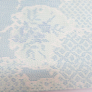 半幅帯 リバーシブル半巾帯 正絹 巾:約16cm×長さ:約423cm 草花模様×雪輪模様 薄青色 細帯 小袋帯 オリジナル 仕立て上がり 長さ423cm 美品