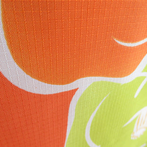 Summer kimono small kimono Washable kimono cloth Tsubaki pattern White orange / yellow green bee collar F size polyester 100 % Casual Numbers Power 163cm
