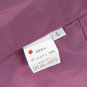 小紋 薔薇柄 洗える着物 ポリエステル Lサイズ 青紫色 袷 広衿 カラー胴裏 仕立て上がり カジュアル 身丈165cm