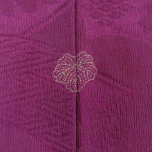 Load image into Gallery viewer, Haori Antique Red Purple Paper on Kikuchi Crest One Crest Kimono Silk Retro Taisho Roman 91cm