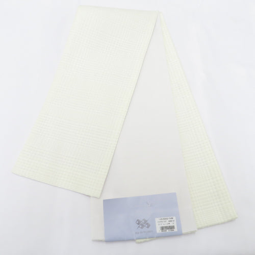 Half -width belt band WA de modern polyester x cotton off -white x white lattice net lace lace Half -band small belt sodic zone Japanese made in Japan 380cm
