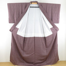 Load image into Gallery viewer, Komon Edo Komon Purple Purple Silk Pure Silk Pure Silk Back Collar Crestless Tailoring Light 161cm