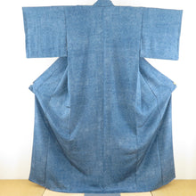 Load image into Gallery viewer, Komon Edo Komon Blue round Flower Silk, Lined Bee Bee Collar Crestless Tailor