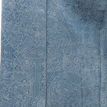 Load image into Gallery viewer, Komon Edo Komon Blue round Flower Silk, Lined Bee Bee Collar Crestless Tailor