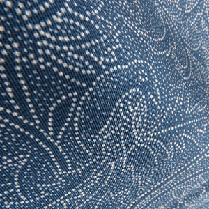 Komon Edo Komon Blue round Flower Silk, Lined Bee Bee Collar Crestless Tailor